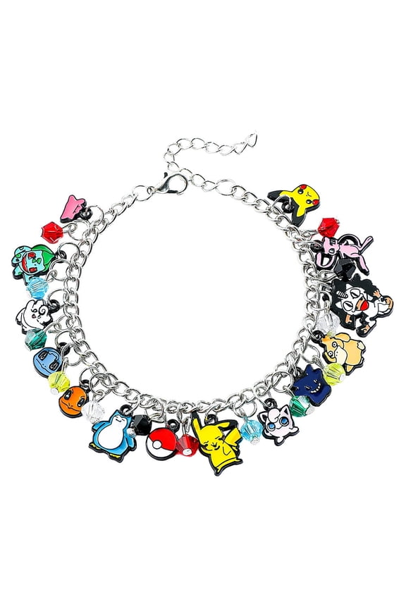 Pokemon Charm Bracelet Jewelry Family Anime Cartoon Charm Bracelet Gifts for Women Girl