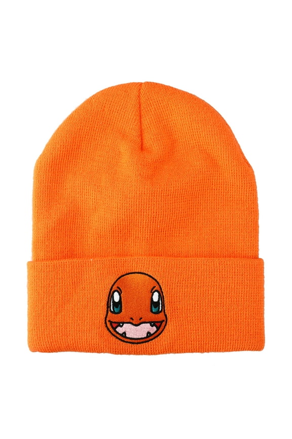 Pokemon Charmander Face Orange Cuff Beanie