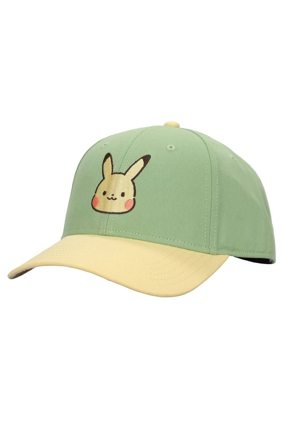 Pokemon Chibi Pikachu Women's Green Baseball Cap
