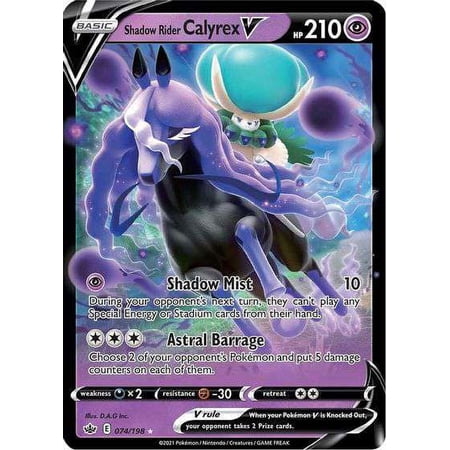 Pokemon Chilling Reign Shadow Rider Calyrex V #74