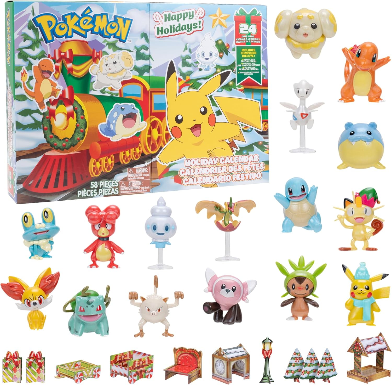 Pokemon Christmas Holiday Advent Calendar w 24 Gifts