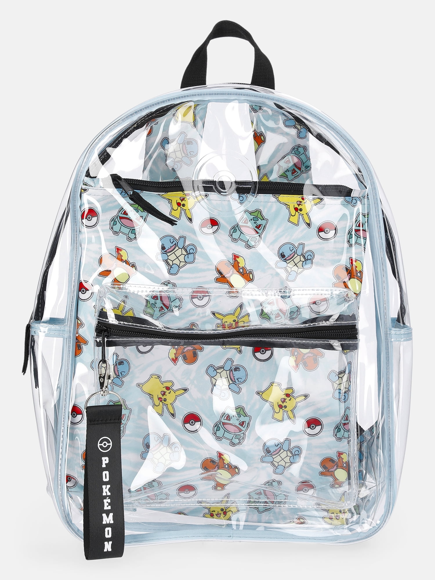 Pokemon 17" Unisex Clear Backpack with Printed Laptop Sleeve, Blue