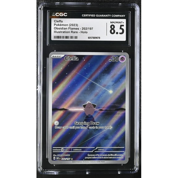 Pokemon Cleffa Obsidian Flames 202/197 Illustration Rare Holo CGC 8.5