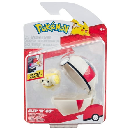 Pokemon Clip ‘N’ Go Fidough and Timer Ball - Includes 2 inch Battle Figure and Timer Ball Accessory
