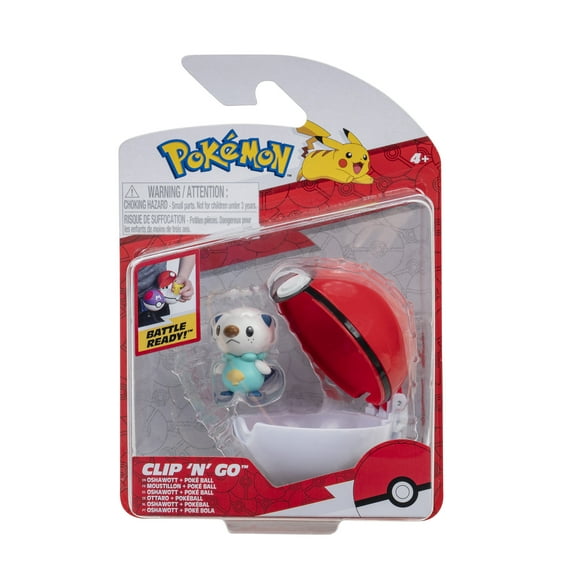Pokemon Clip 'N' Go Oshawott & Poke Ball - Includes 2 inch Battle Figure & Poke Ball Accessory