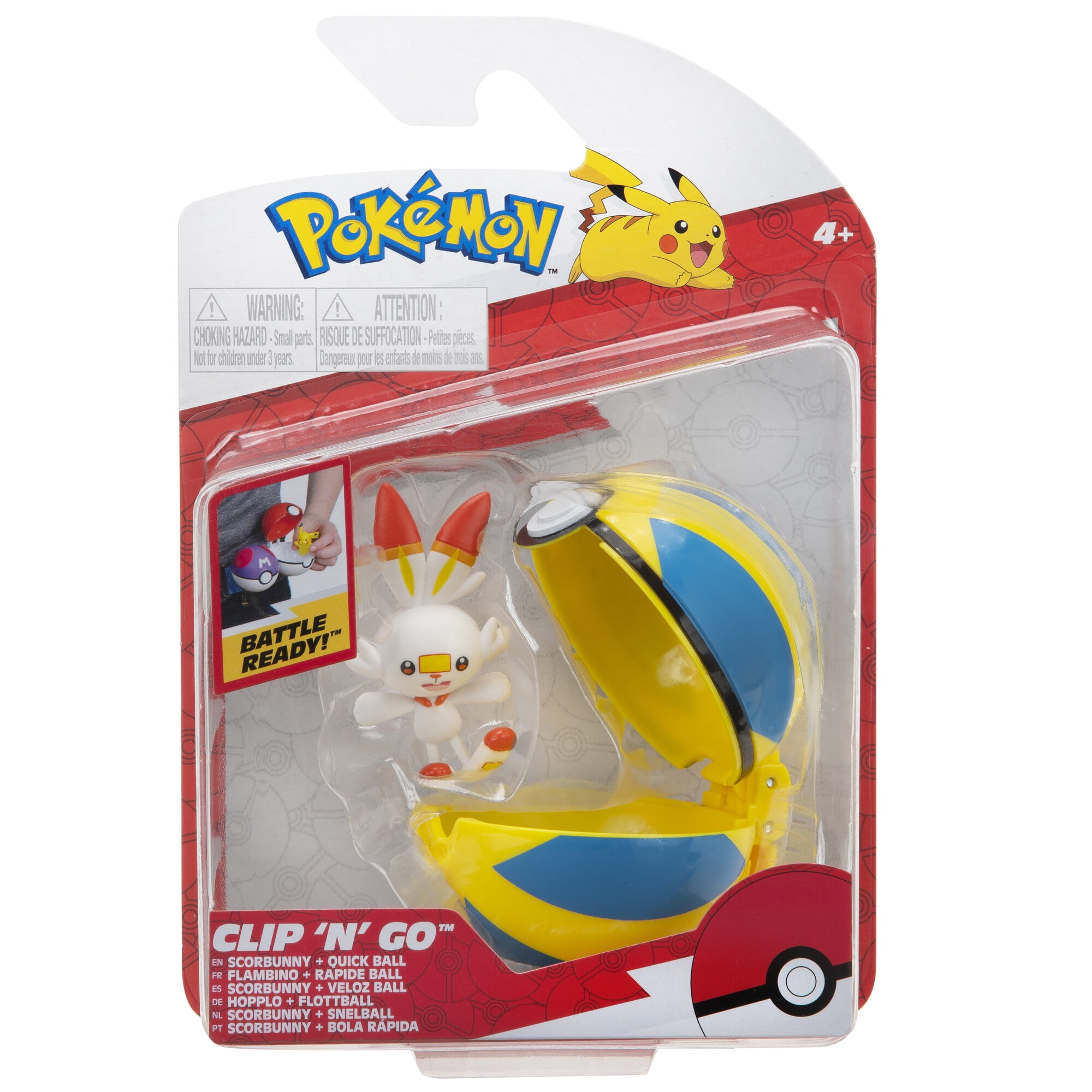 Pokemon Clip 'N' Go Scorbunny & Quick Ball