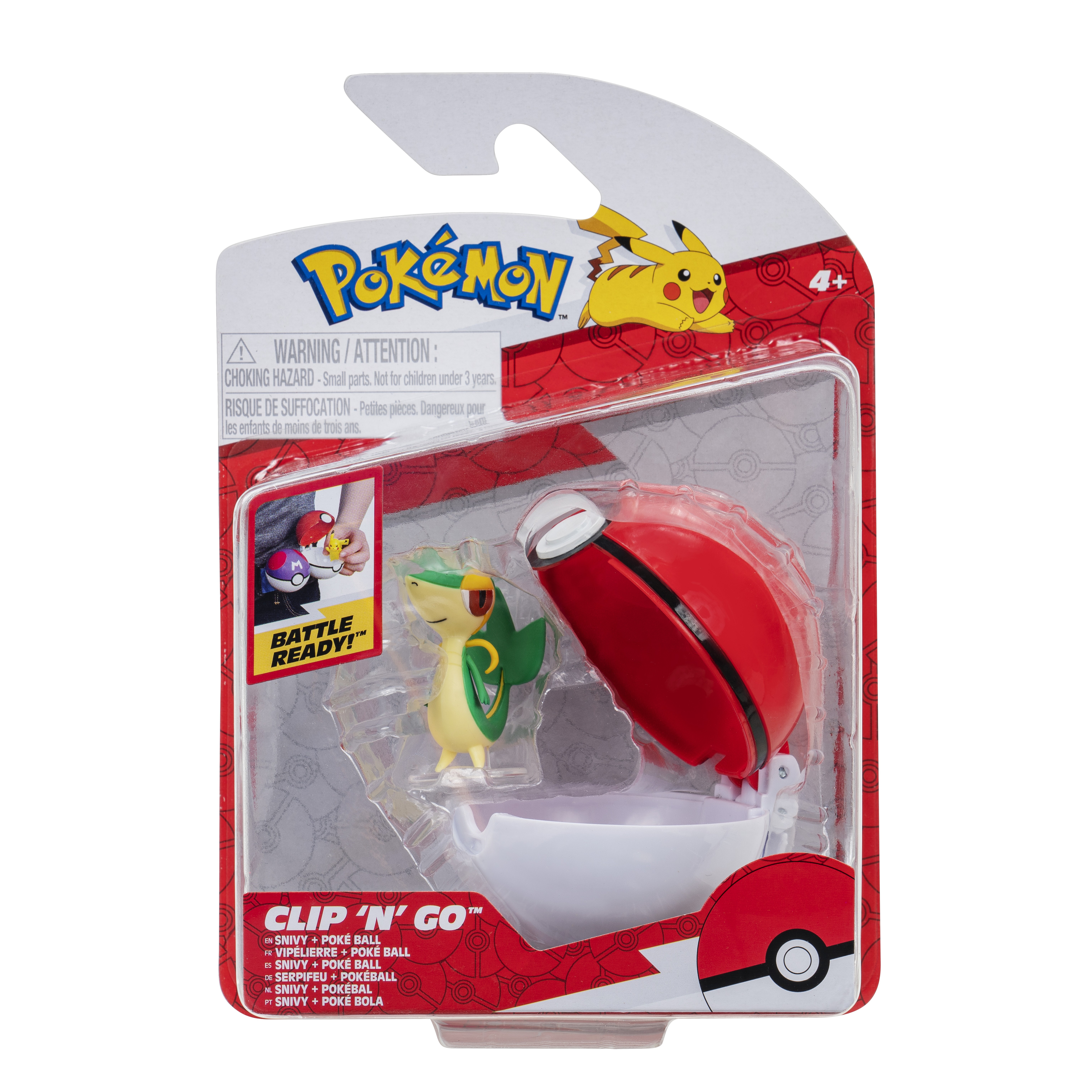 Pokemon Clip 'N' Go Snivy & Poke Ball - Includes 2 inch Battle Figure ...