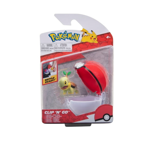 Pokemon Clip 'N' Go Turtwig - Includes 2 inch Battle Figure & Poke Ball Accessory