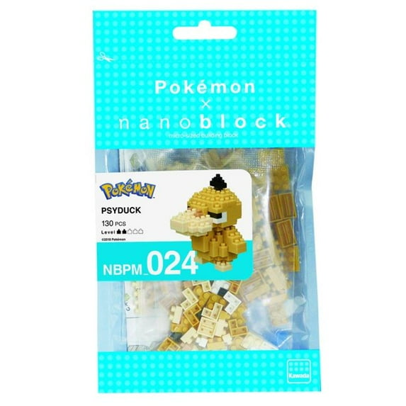 Pokemon Collectable Psyduck Nanoblock Micro Sizes Building Block Figurine Kit