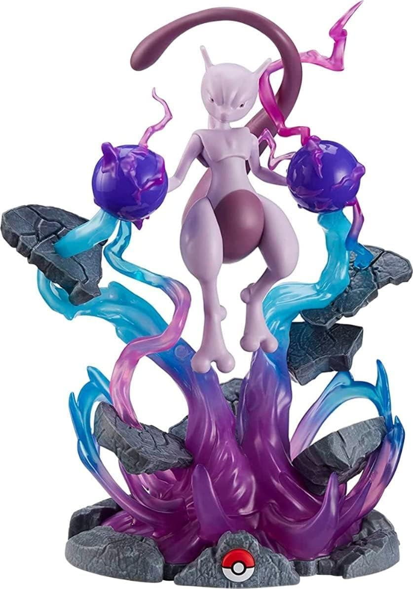 Pokemon Deluxe Mewtwo Collector Statue LED Light Official Toy