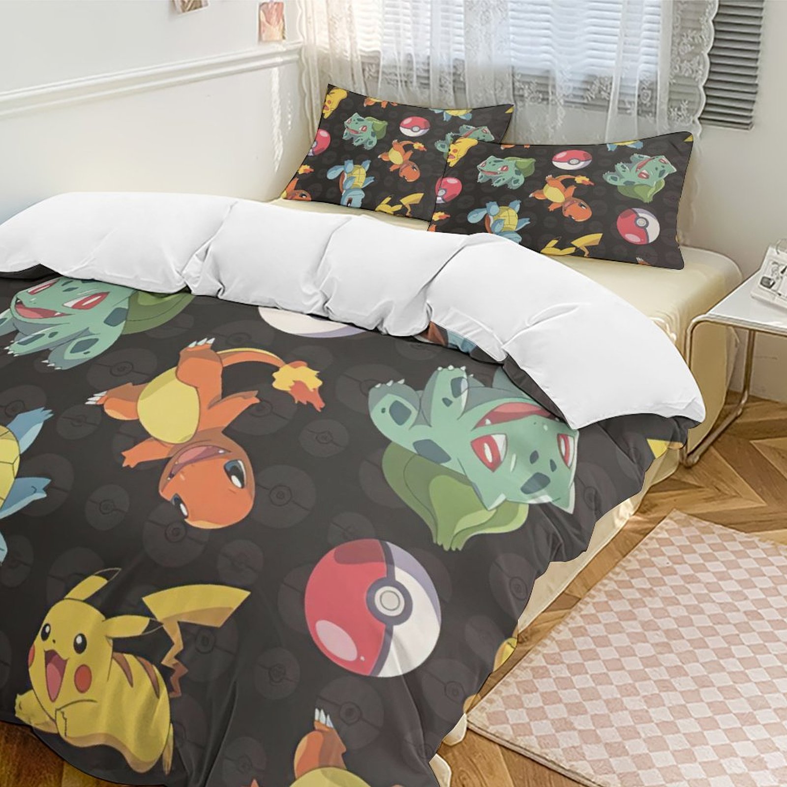 Pokemon Comforter Sets 3 Pieces Soft Warm Fluffy Bedding 1 Anime