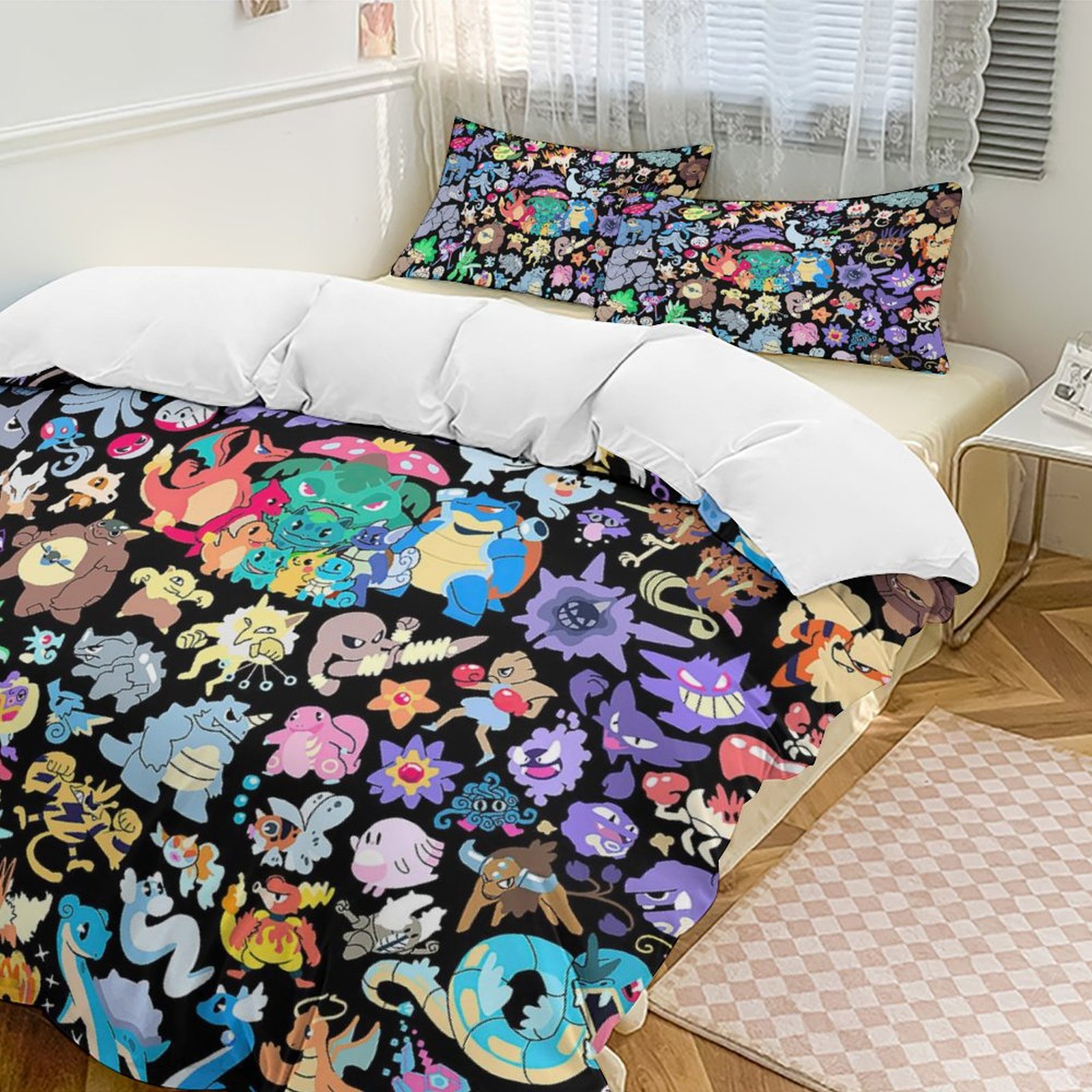 Pokemon Comforter Sets Soft Warm Fluffy Bedding 3 Pieces 1 Anime