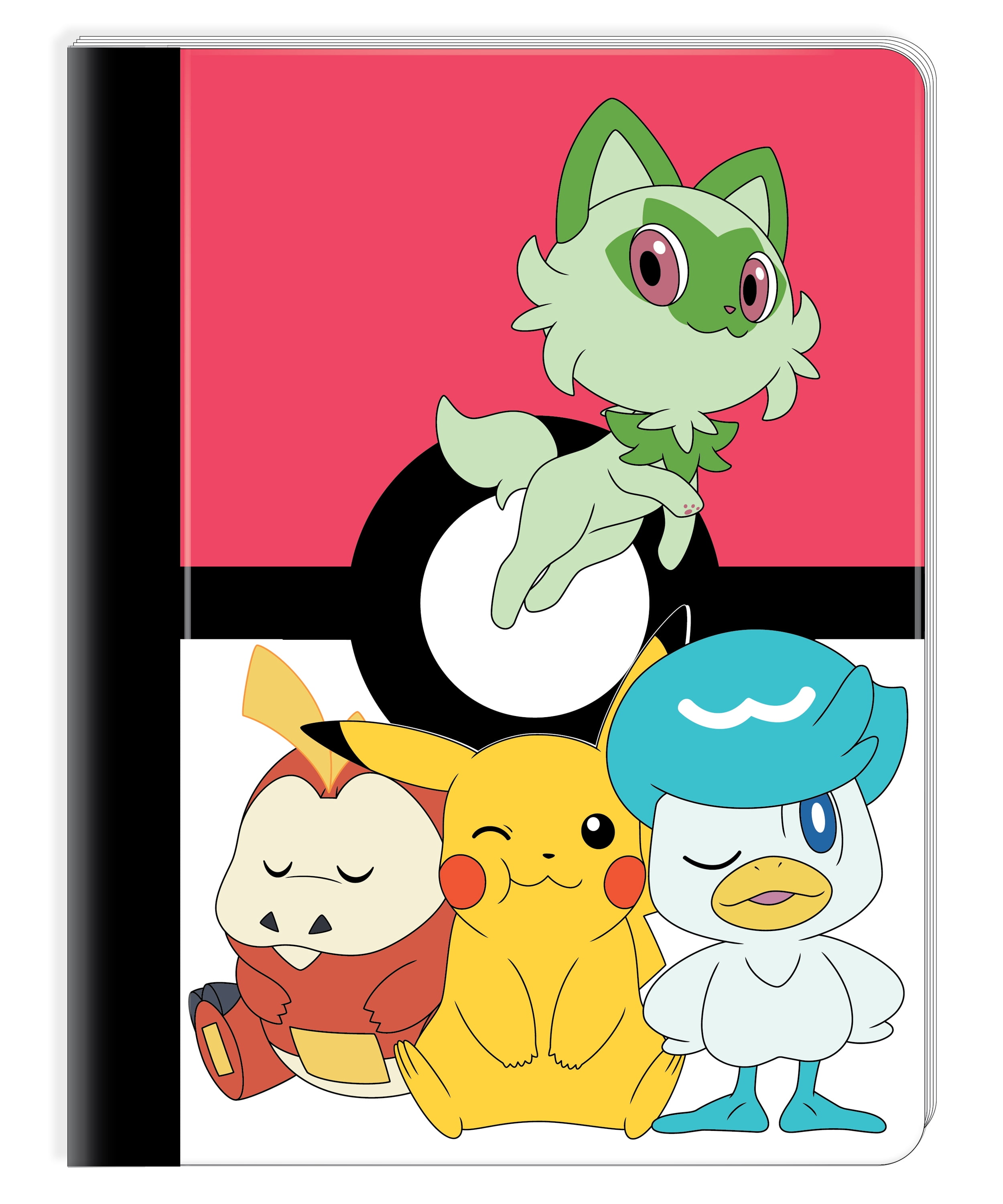Pokemon Composition Writing Notebook, 9.75 in, 80 Sheets, Wide Rule, Multi-Color