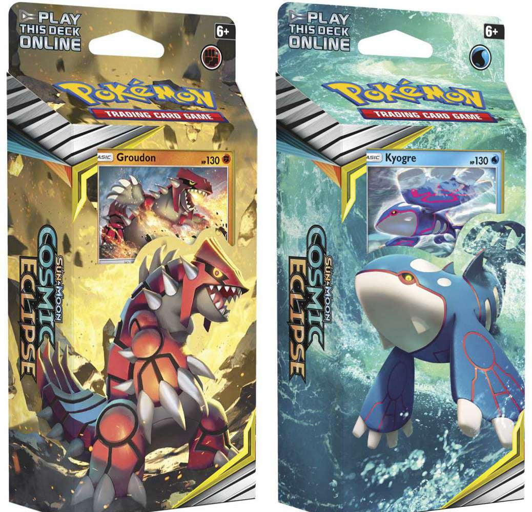 Pokemon Cosmic Eclipse Groudon & Kyogre Set of Both Theme Decks -  Walmart.com