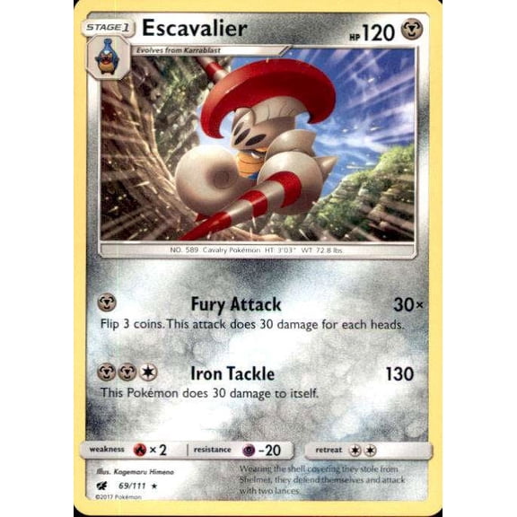 Pokemon Crimson Invasion Rare Escavalier #69