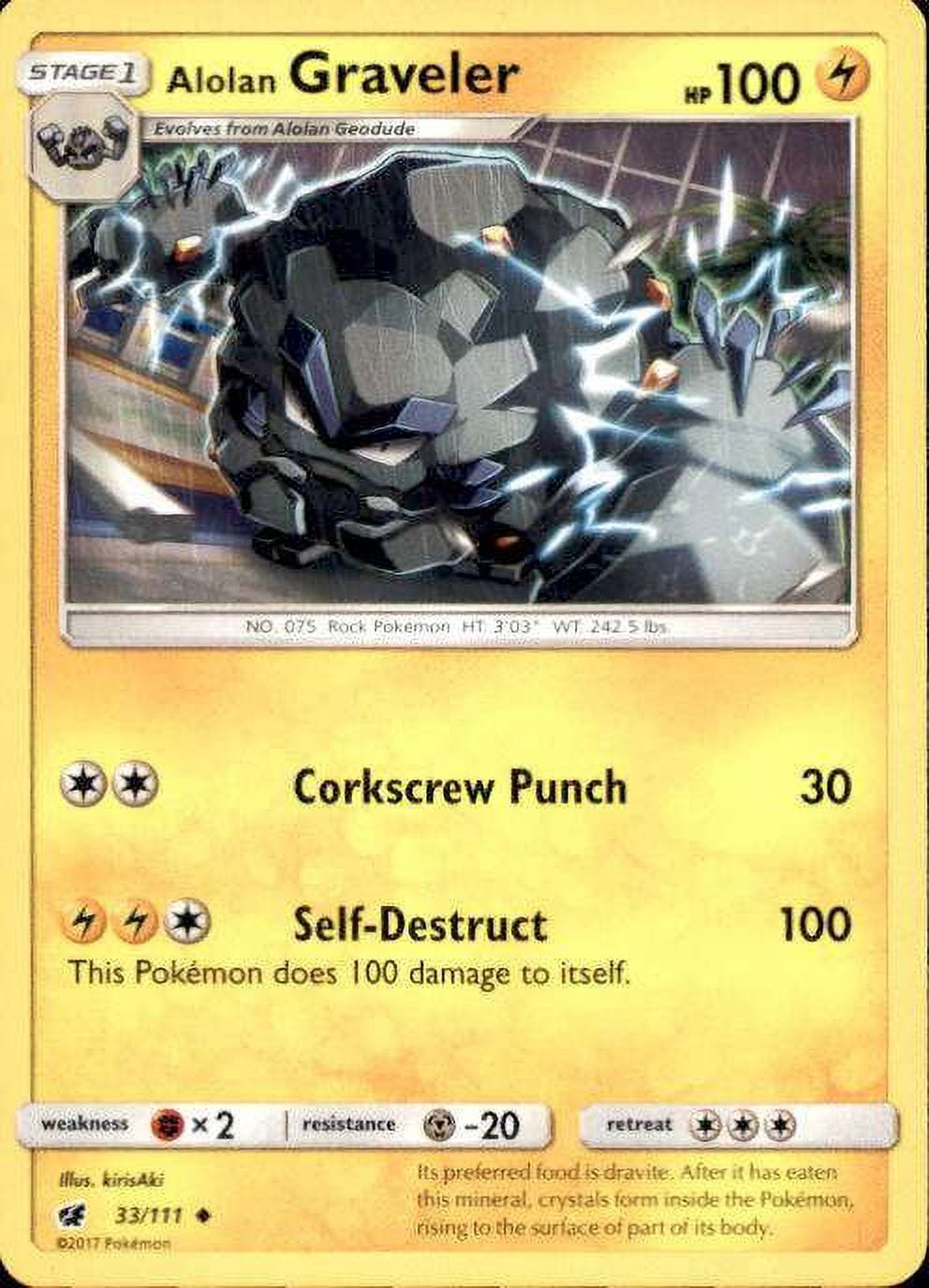graveler pokemon card Pokemon - Graveler (37) - Fossil - 1st Edition : Toys & Games