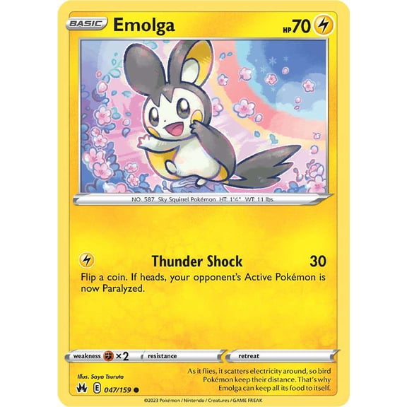 Pokemon Crown Zenith Common Emolga #47