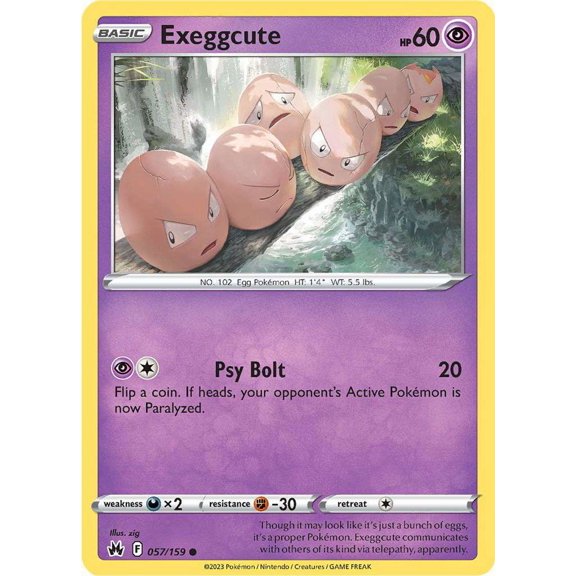 Pokemon Crown Zenith Common Exeggcute #57