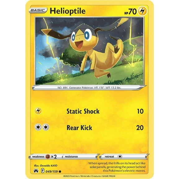 Pokemon Crown Zenith Common Helioptile #49