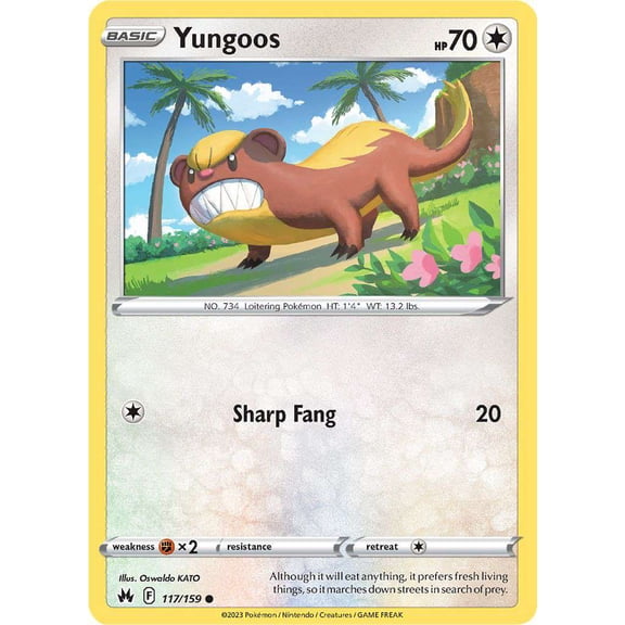 Pokemon Crown Zenith Common Yungoos #117