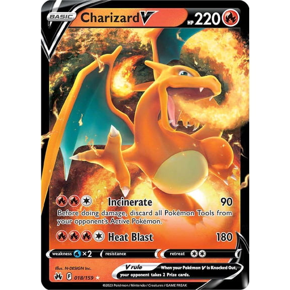 Pokemon Crown Zenith Rare Holo Charizard V #18