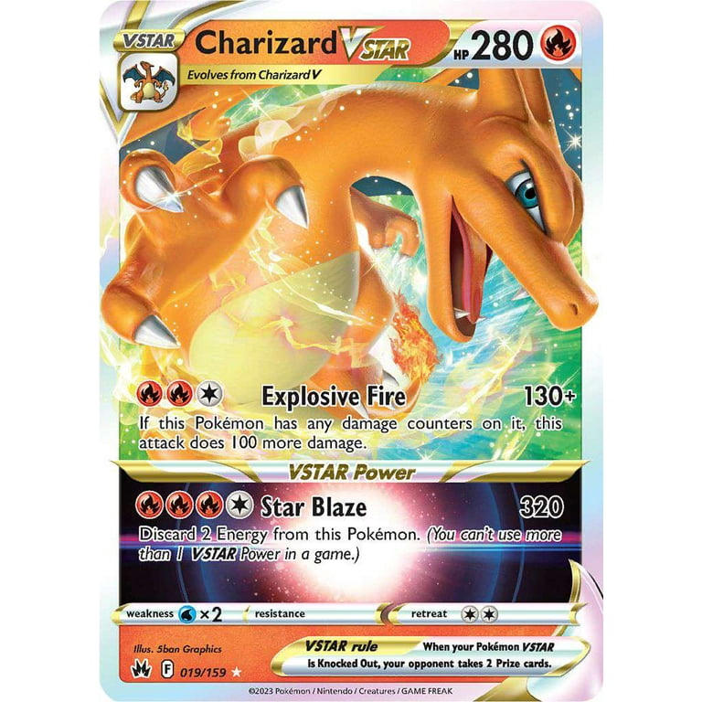 charizard pokemon card 280 Pokemon Crown Zenith Rare Holo Charizard VSTAR #19