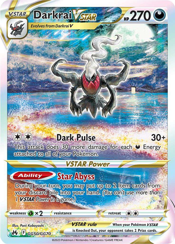 Pokemon Crown Zenith Rare Holo Darkrai VSTAR GG50 - Walmart.com Pokemon Crown Zenith Rare Holo Darkrai VSTAR GG50 - Walmart.com