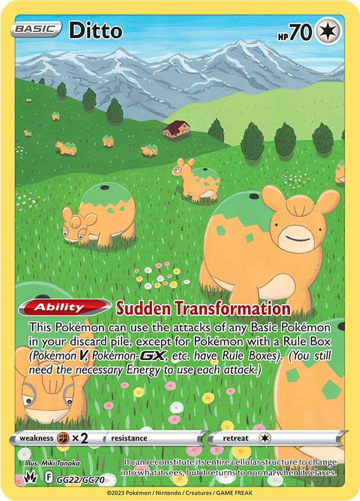 Pokemon Crown Zenith Holo Rare Ditto GG22 (Galarian Gallery) - Walmart.com