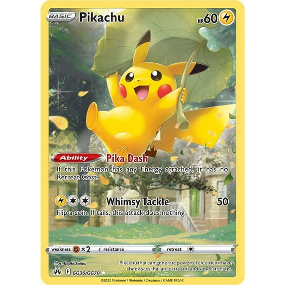 Pokemon Crown Zenith Rare Holo Pikachu GG30