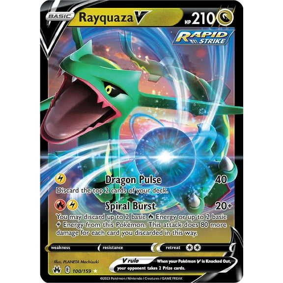 Pokemon Crown Zenith Rayquaza V #100