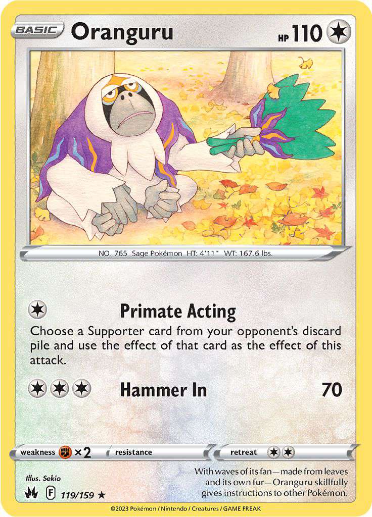 pokemon cards oranguru TCG Rare Sword & Shield Holographic Card 148/202 Captured in a crystal Oranguru V (Full Art) -