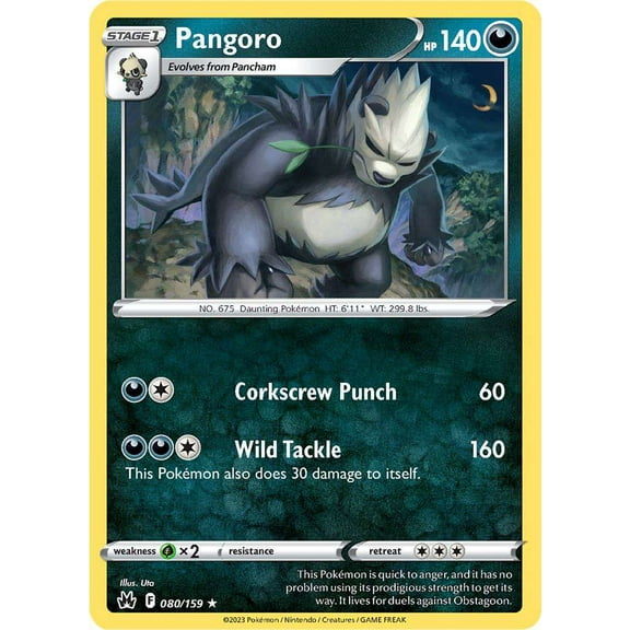 Pokemon Crown Zenith Rare Pangoro #80