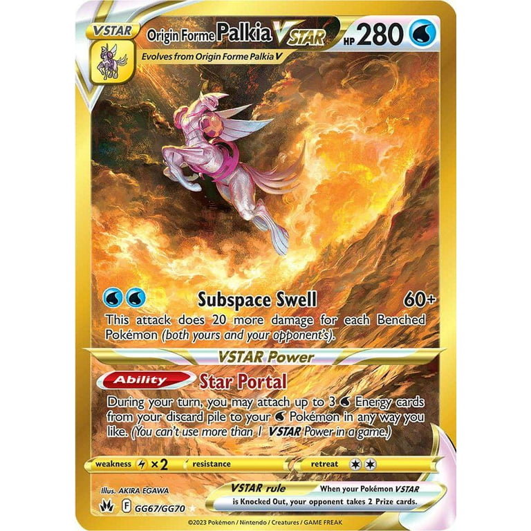 Pokemon Crown Zenith Secret Rare Holo Origin Forme Palkia VSTAR GG67 - Walmart.com Pokemon Crown Zenith Secret Rare Holo Origin Forme Palkia VSTAR GG67 - Walmart.com