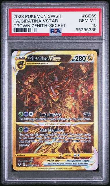 ギラティナVSTAR PSA 10 Pokemon Crown Zenith Secret Rate Giratina VSTAR (PSA 10) - Walmart.com