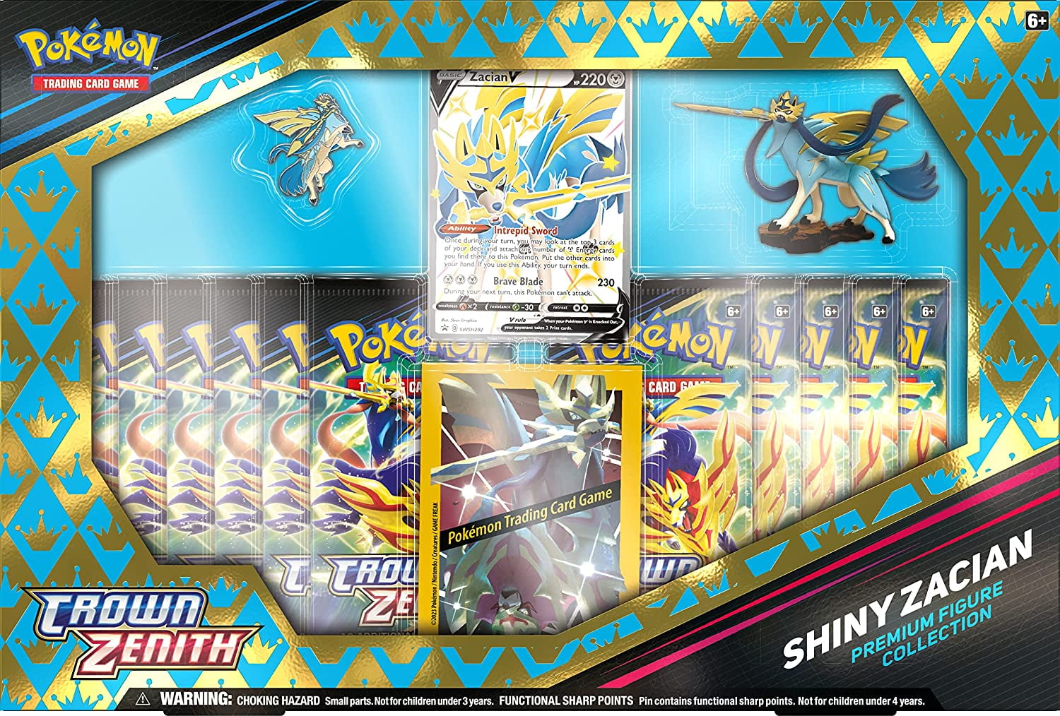 Pokémon TCG Crown Zenith Shiny Zacian V SWSH292 Full Art Promo - Pack  Fresh!!