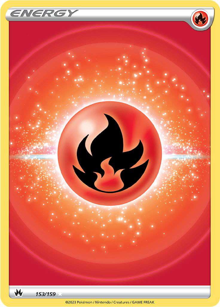 secret rare energy card crown zenith Pokemon - Fire 153/159 - - Ultra Provides one [metal] energy Pokemon Trading Card Game 153/159
