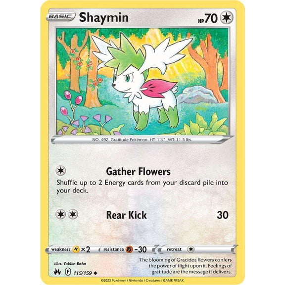 Pokemon Crown Zenith Uncommon Shaymin #115