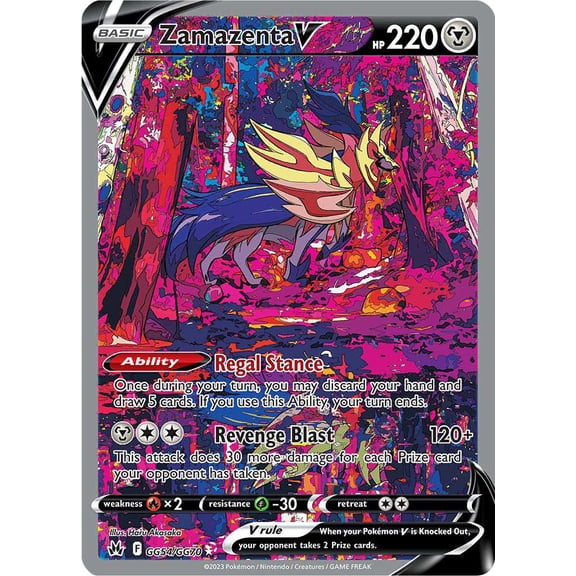 Pokemon Crown Zenith Zamazenta V GG54