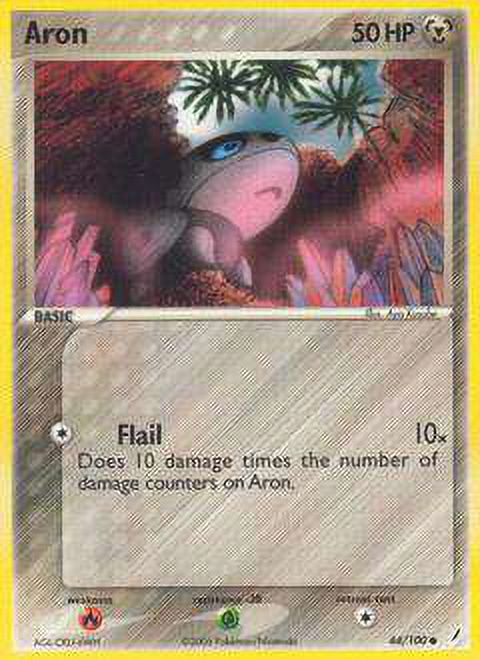 aron pokemon card Aron Crystal Guardians NM, 44/100 Pokemon Card main image 1