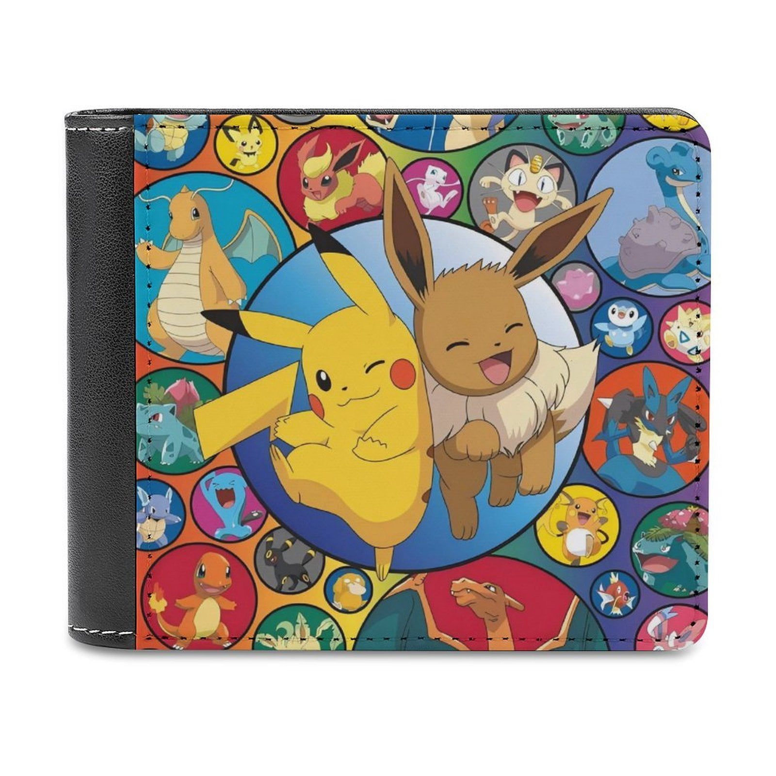 Bistup Cute Teen Boys Wallet - RFID Blocking Bifold With Zipper, PU Leather, 5-Black White Girl Design