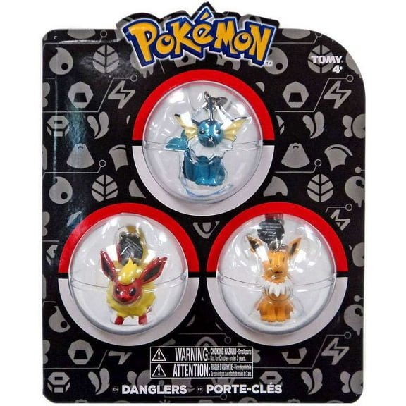 Pokemon Danglers Vaporeon, Flareon, & Jolteon Dangler 3-Pack