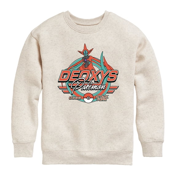 Pokemon - Deoxys Racing - Youth Boys Crew Fleece Sweatshirt