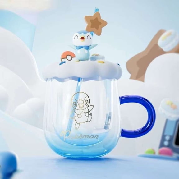 Pokemon Dessert Series Piplup Glass Cup