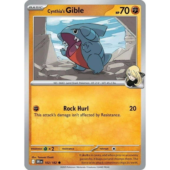 Pokemon Destined Rivals Common Cynthia's Gible #102