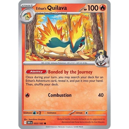 Pokemon Destined Rivals Common Ethan's Quilava #33