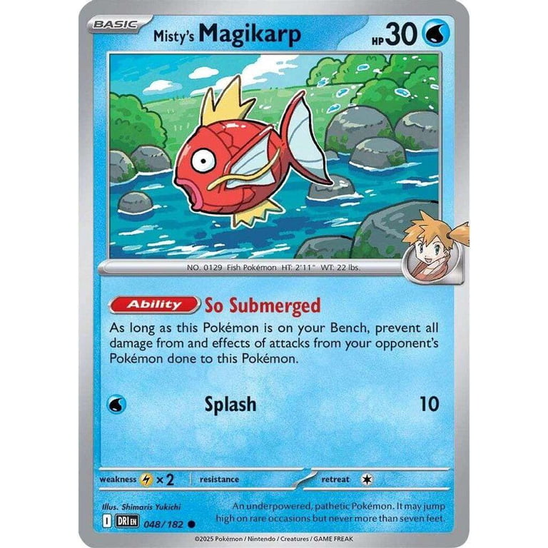 Pokemon Destined Rivals Common Misty's Magikarp #48 - Walmart.com