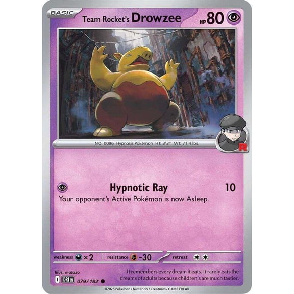 Pokemon Destined Rivals Common Team Rocket's Drowzee #79