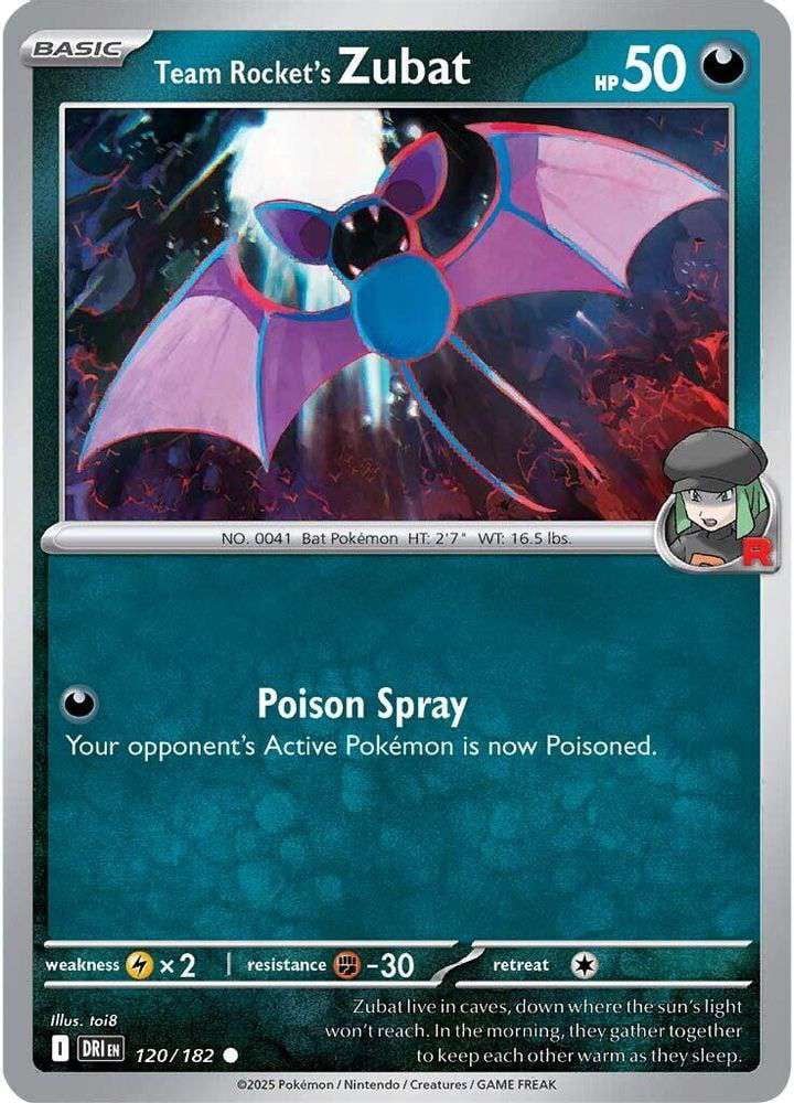 zubat pokemon card VINTAGE 82/109 EX TEAM ROCKET RETURNS-COMMON- REGULAR Bite 10 POKMON CARD GAME s10a 041/071