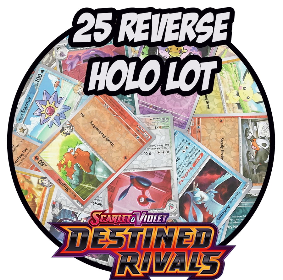 Rare Reverse Lot Pokemon - Destined Rivals (DRI) 25 Reverse Foil Card Lot - Mixed Lot NO ...