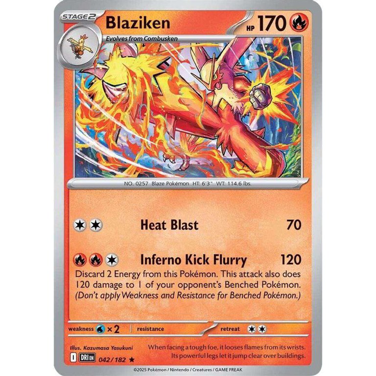 Pokemon Destined Rivals Rare Blaziken #42 - Walmart.com
